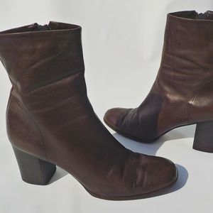 Nine West Leland Brown Classic Ankle Boots